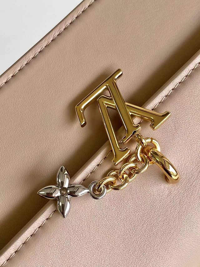 Louis vuitton original calfskin wallet on chain bloom M14581 apricot