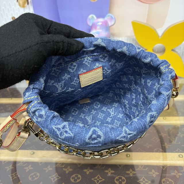 Louis vuitton original denim nano noe M83043 blue