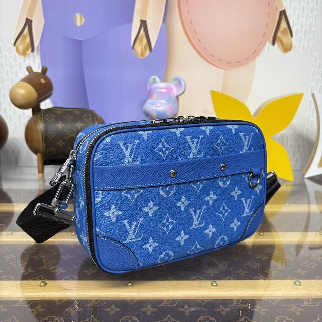 Louis vuitton original monogram canvas alpha messenger bag M31016 blue