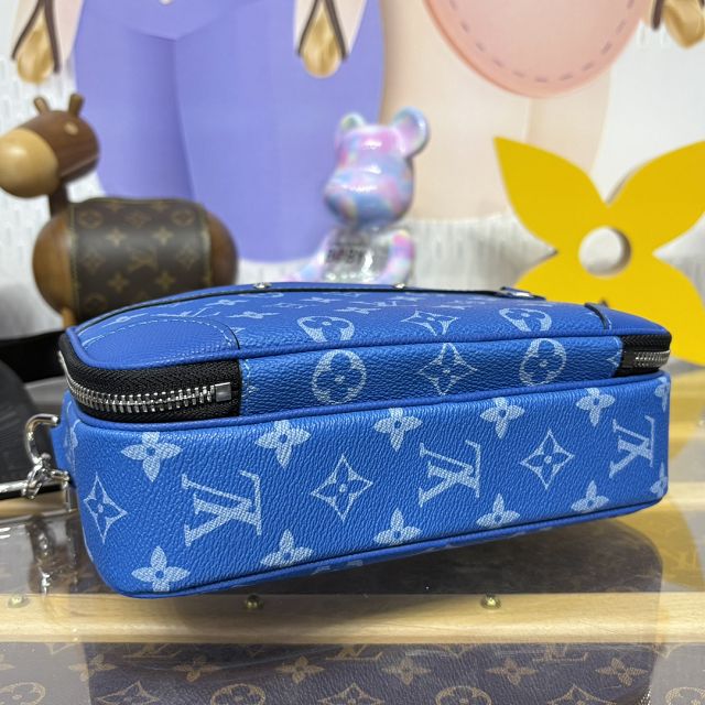 Louis vuitton original monogram canvas alpha messenger bag M31016 blue