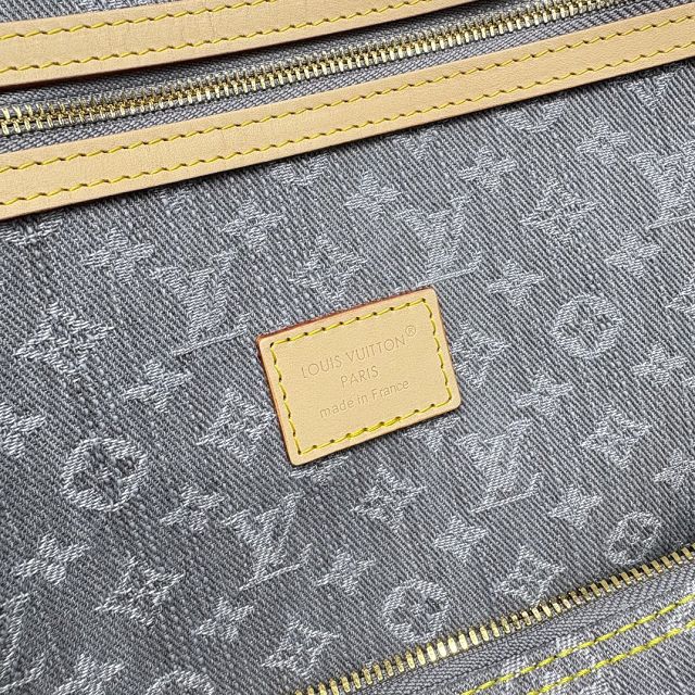 Louis vuitton original monogram denim keepall 45 M13748 grey