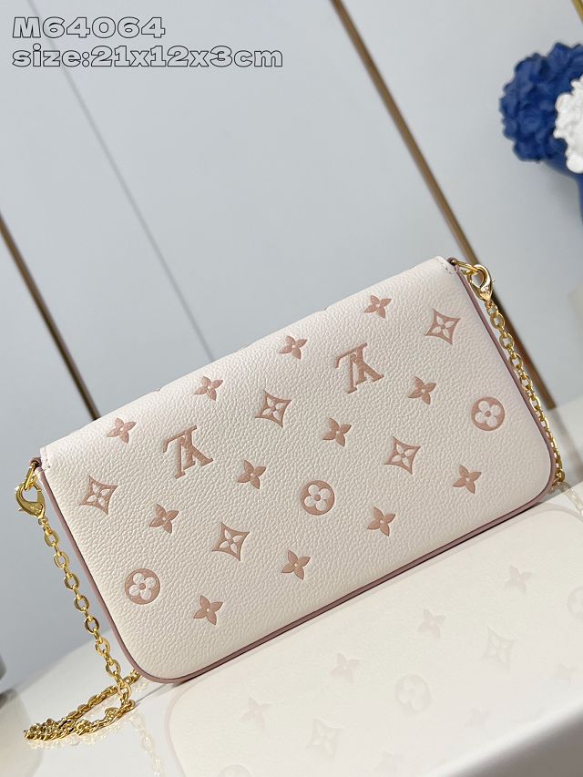 Louis vuitton original calfskin felicie pochette M14968 white