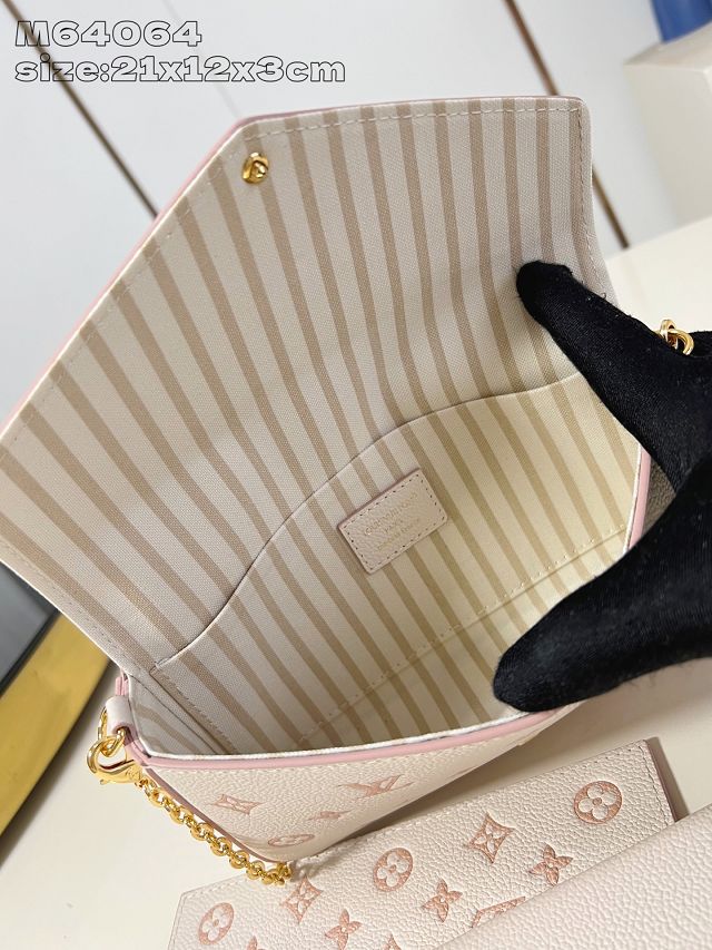 Louis vuitton original calfskin felicie pochette M14968 white