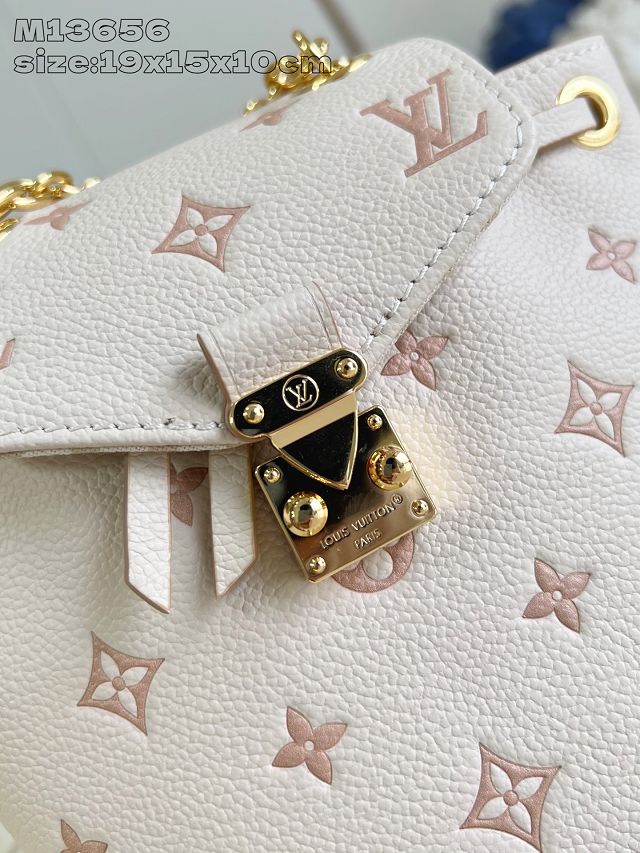 Louis vuitton original calfskin nano noe backpack M13656 white