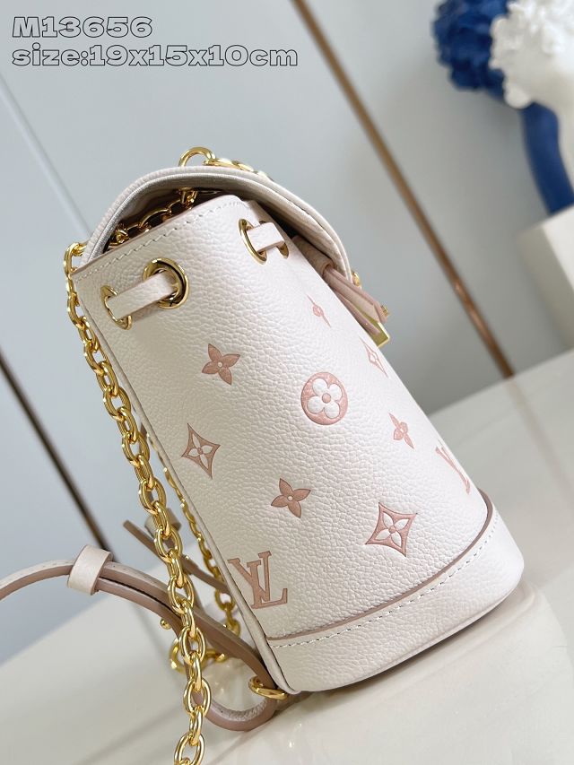 Louis vuitton original calfskin nano noe backpack M13656 white