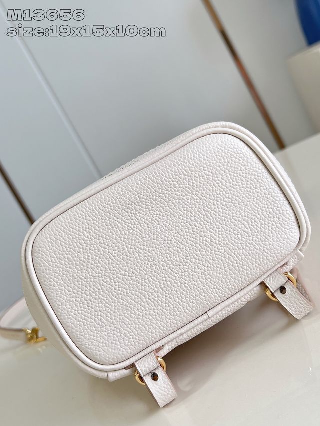 Louis vuitton original calfskin nano noe backpack M13656 white