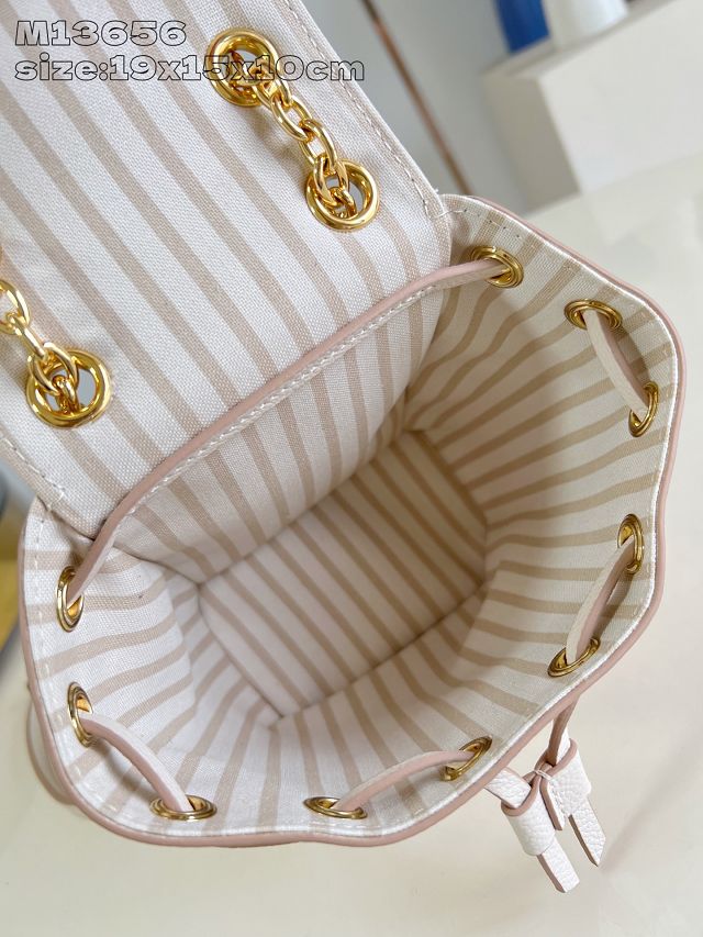 Louis vuitton original calfskin nano noe backpack M13656 white