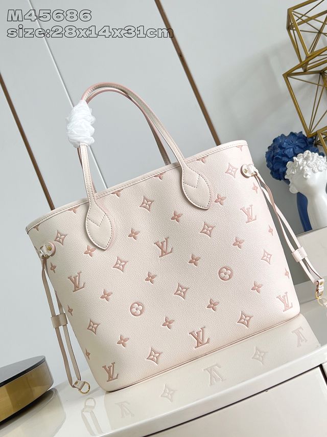 Louis vuitton original calfskin neverfull mm M14285 white