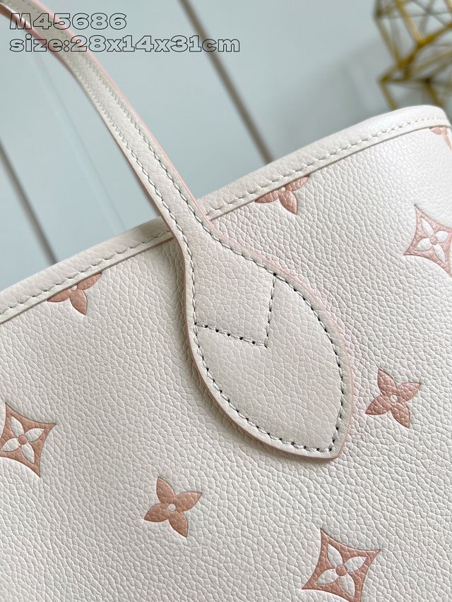 Louis vuitton original calfskin neverfull mm M14285 white