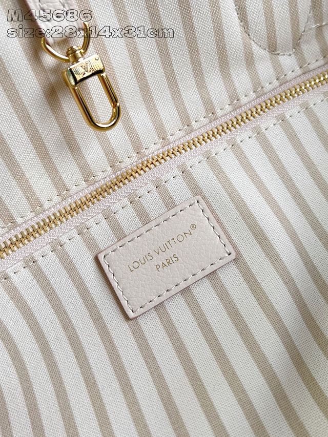 Louis vuitton original calfskin neverfull mm M14285 white