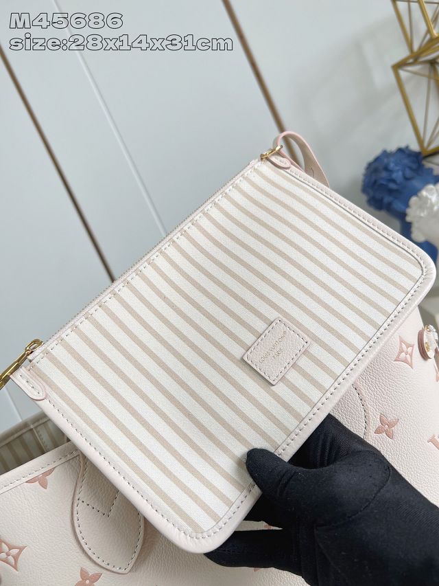 Louis vuitton original calfskin neverfull mm M14285 white