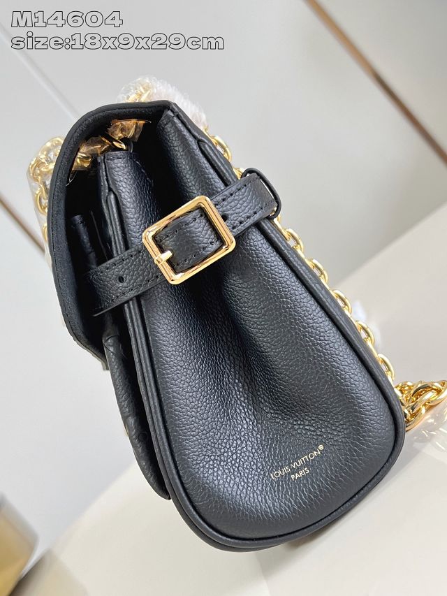 Louis vuitton original calfskin anytime flap bag M14606 black