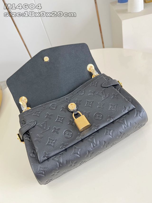Louis vuitton original calfskin anytime flap bag M14606 black