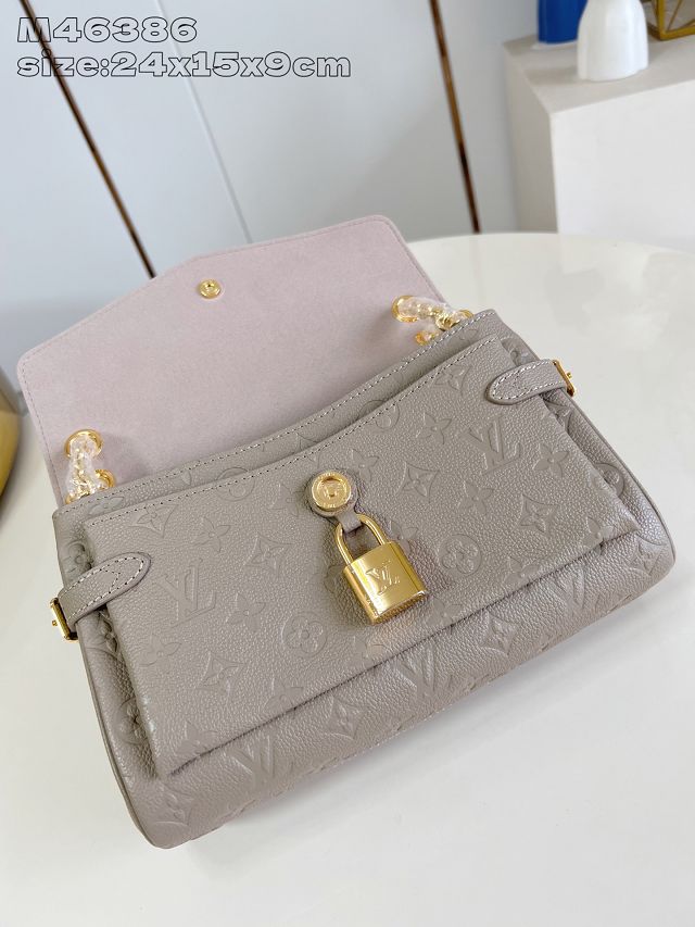 Louis vuitton original calfskin anytime flap bag M14606 grey