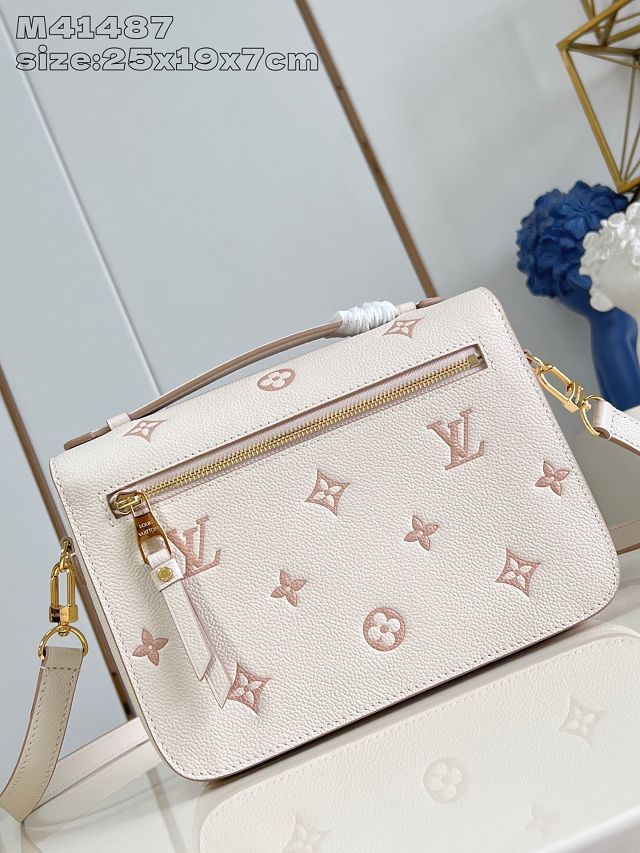 Louis vuitton original calfskin pochette metis M14977 white