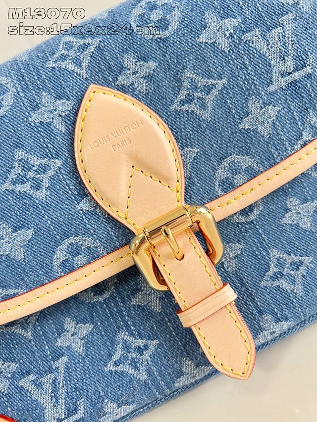 Louis vuitton original denim diane satchel M13070 blue