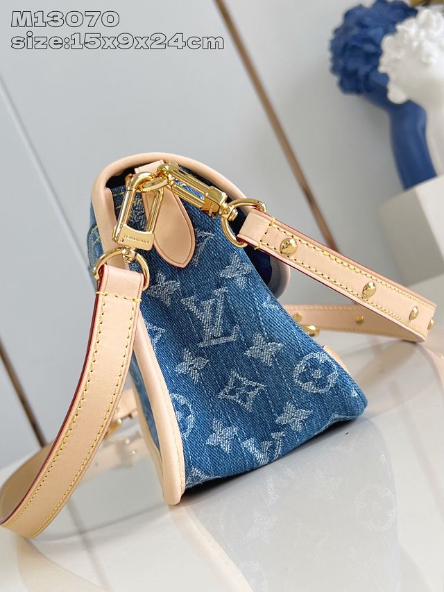 Louis vuitton original denim diane satchel M13070 blue
