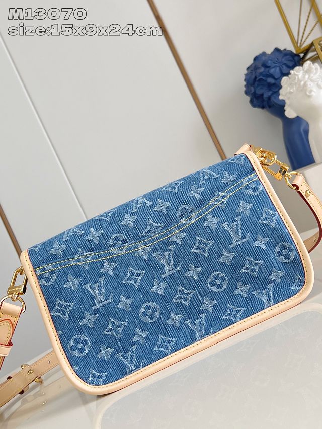 Louis vuitton original denim diane satchel M13070 blue
