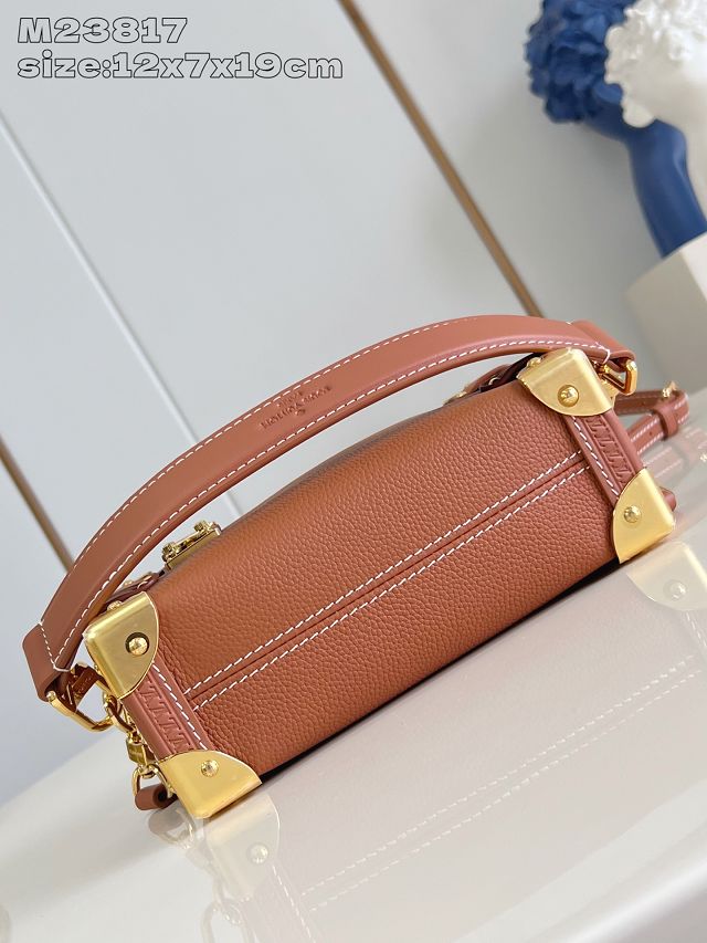 Louis vuitton original soft calfskin side trunk pm M15224 brown