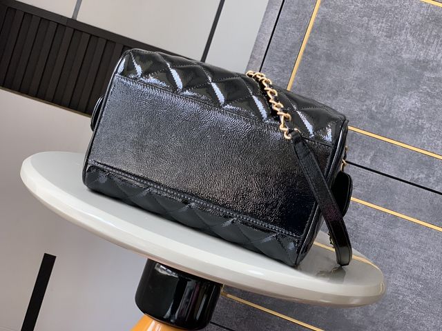 CC original crumpled calfskin small bowling bag AS5578 black