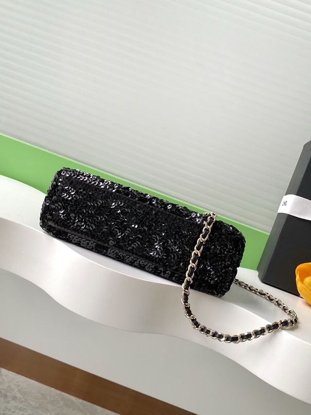 CC sequins mini shopping bag AS4416 black