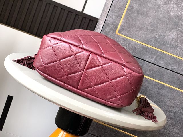 CC original lambskin drawstring bag AS5499 bordeaux
