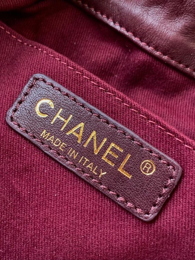 CC original lambskin drawstring bag AS5499 bordeaux