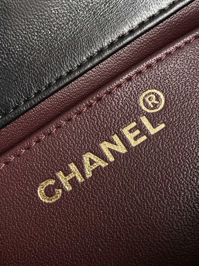 CC original lambskin mini top handle bag AS3869 black