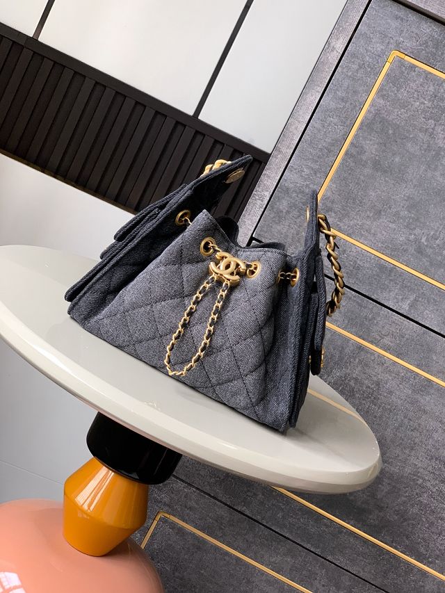 CC original denim 25 mini handbag AS5631 black