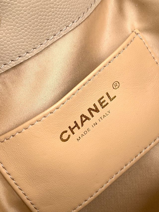 CC original grained calfskin 25 mini handbag AS5631 apricot