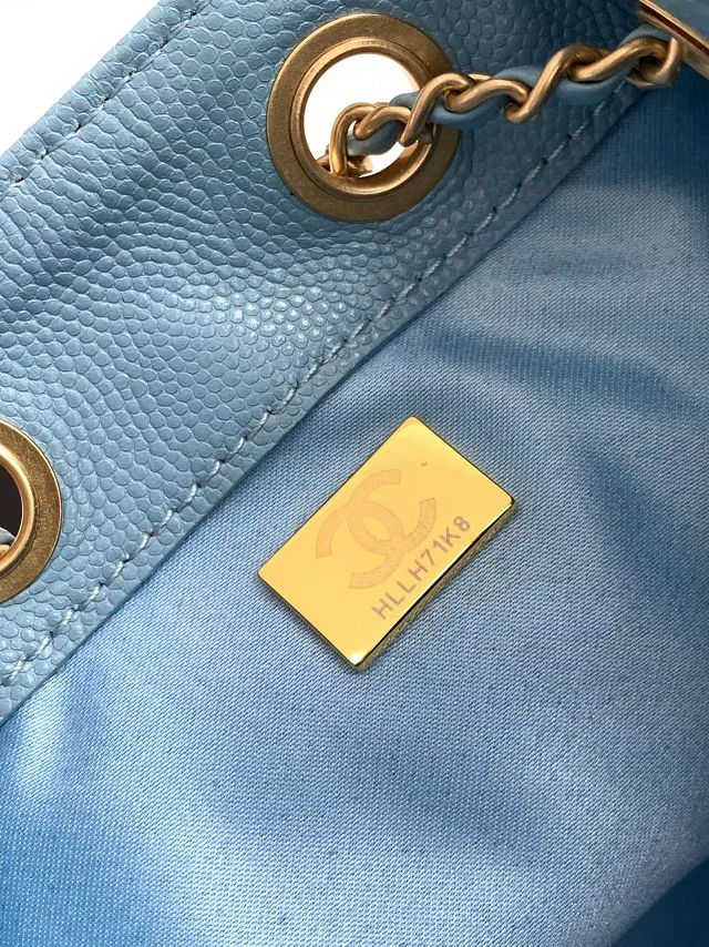 CC original grained calfskin 25 mini handbag AS5631 blue