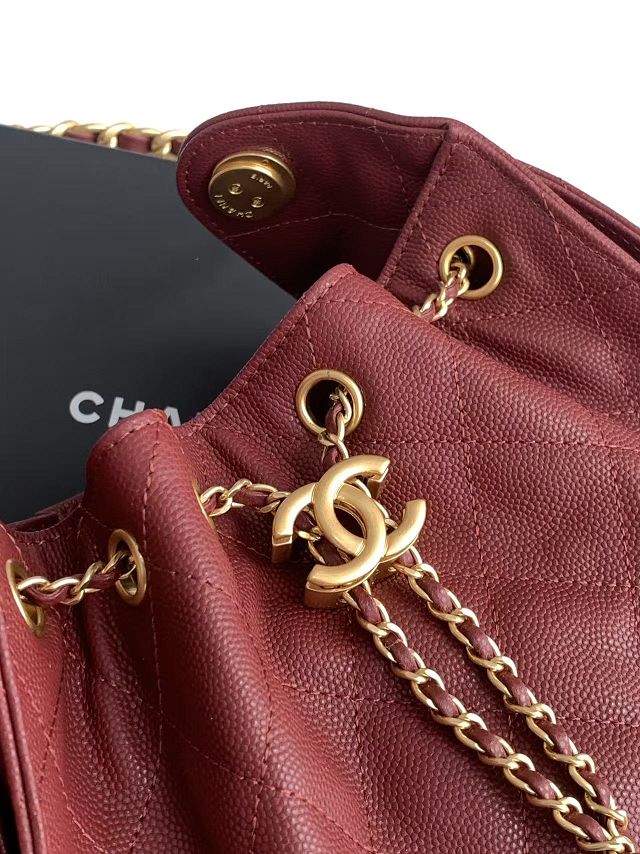 CC original grained calfskin 25 mini handbag AS5631 bordeaux