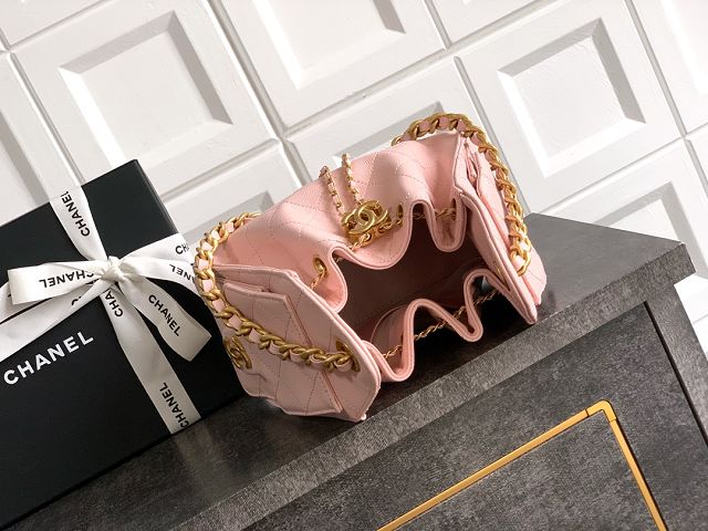 CC original grained calfskin 25 mini handbag AS5631 pink