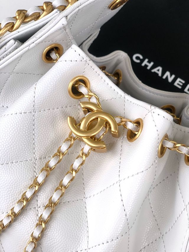 CC original grained calfskin 25 mini handbag AS5631 white