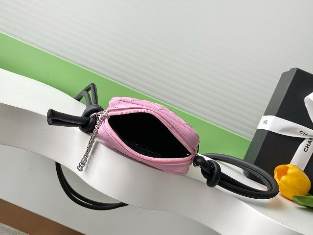 CC original lambskin mini camera bag AS6325 pink