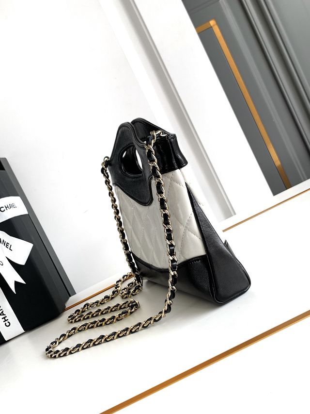 CC original lambskin nano 31 bag AS3656 black&white