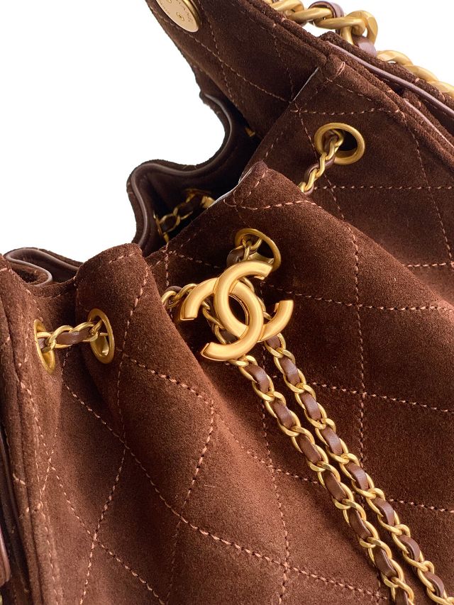 CC original suede 25 mini handbag AS5631 dark brown