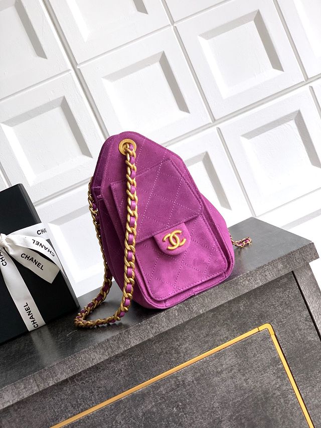 CC original suede 25 mini handbag AS5631 purple