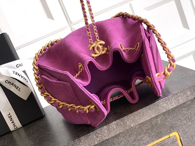CC original suede 25 mini handbag AS5631 purple