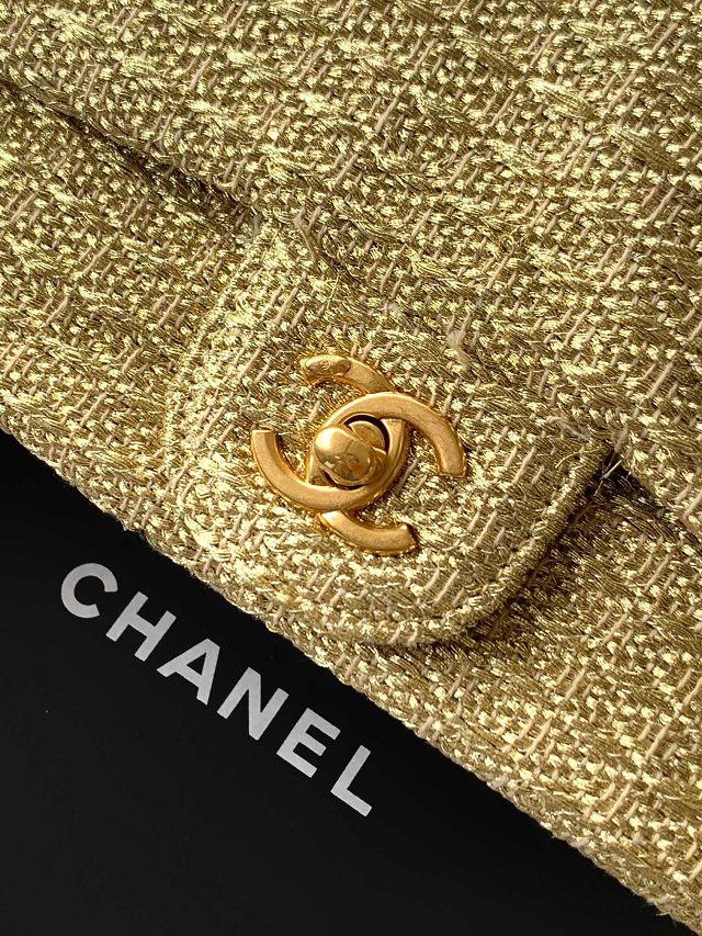 CC original tweed mini flap bag AS5279 gold