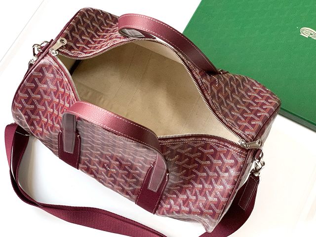 Goyard original canvas barrel 40 sports bag GY0124 bordeaux