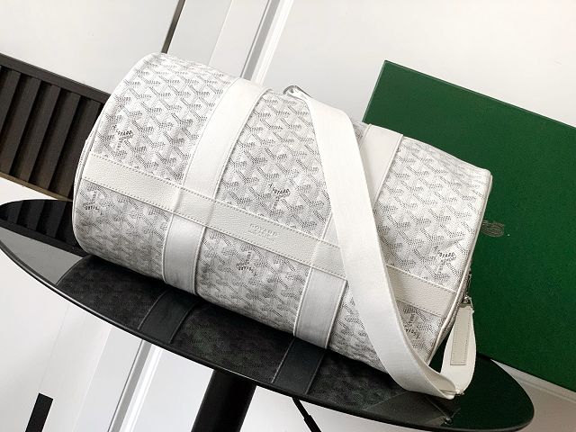 Goyard original canvas barrel 40 sports bag GY0124 white