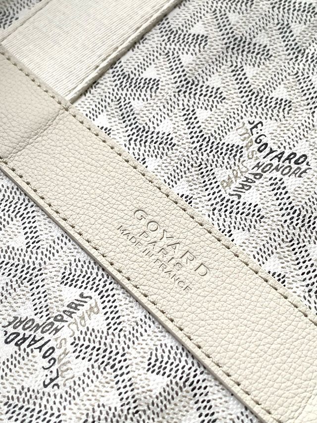 Goyard original canvas barrel 40 sports bag GY0124 white