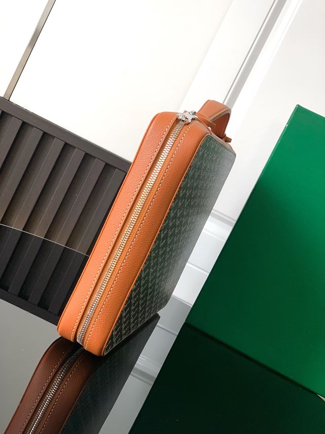 Goyard original canvas compagnon universel A4 bag GY0123 brown	