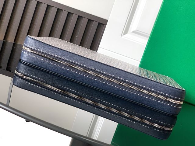 Goyard original canvas compagnon universel A4 bag GY0123 dark blue