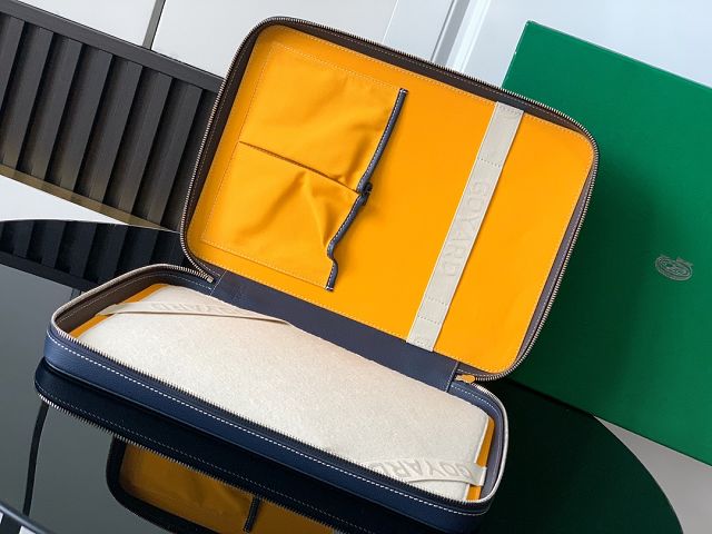 Goyard original canvas compagnon universel A4 bag GY0123 dark blue