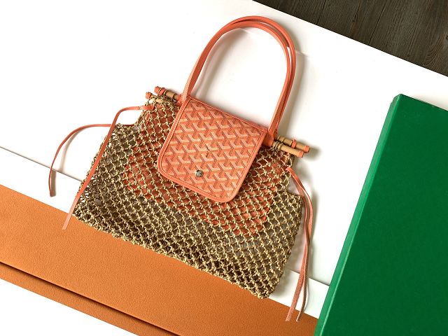 Goyard original raffia mesh aligre bag GY0122 orange