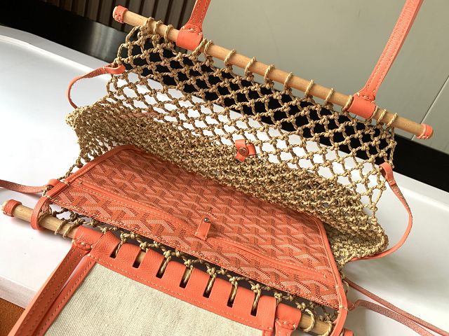 Goyard original raffia mesh aligre bag GY0122 orange