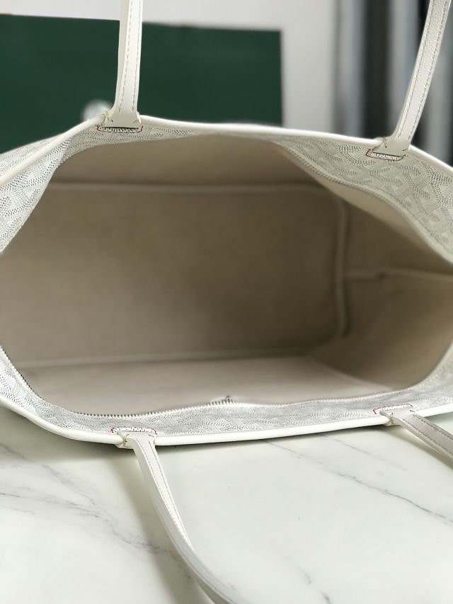 Goyard original canvas artois mm handbag GY0130 white