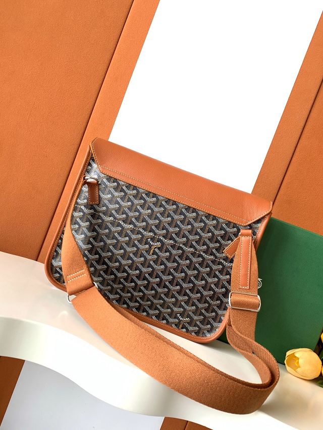 Goyard original canvas coursier messenger bag GY0126 brown